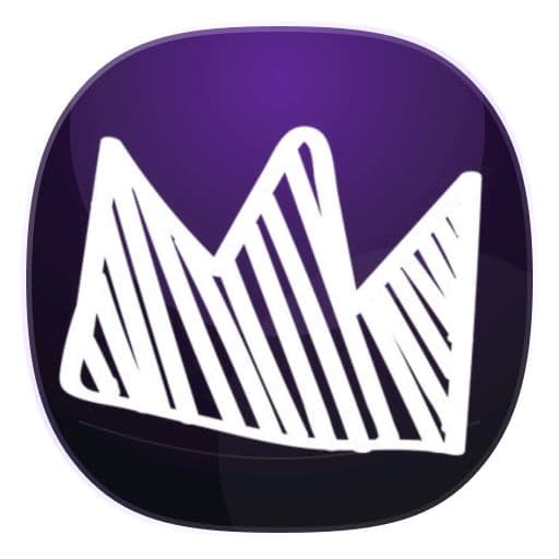 Generated King of Flavors favicon with enlarged white crown over a dark purple squircle