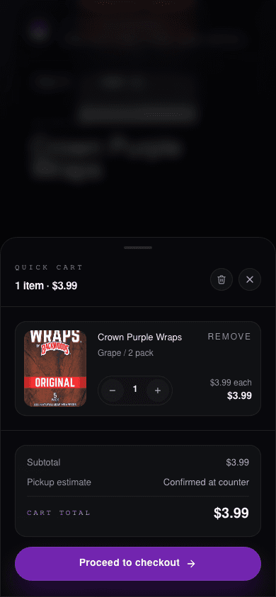 Add to cart modal mid