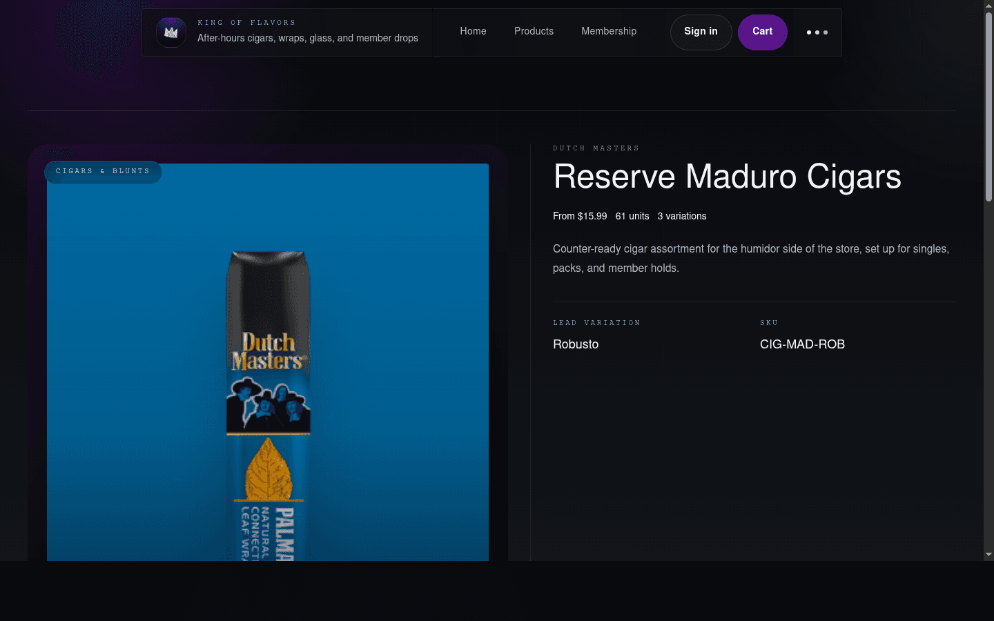 Product detail desktop screenshot