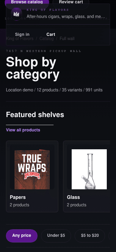Mobile storefront marketplace capture