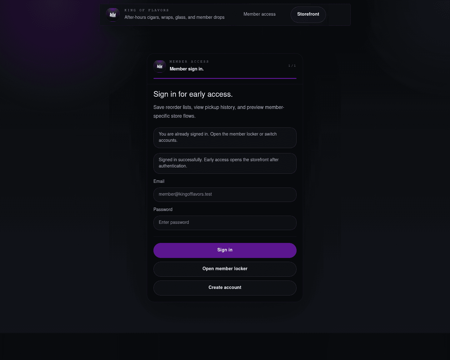 Login success desktop